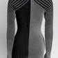 Proenza Schouler Black/Silver Metallic Long-sleeve Knit Top S