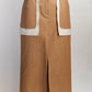 Rejina Pyo Ellie Two-tone Cotton Camel Canvas Midi Skirt IT 40