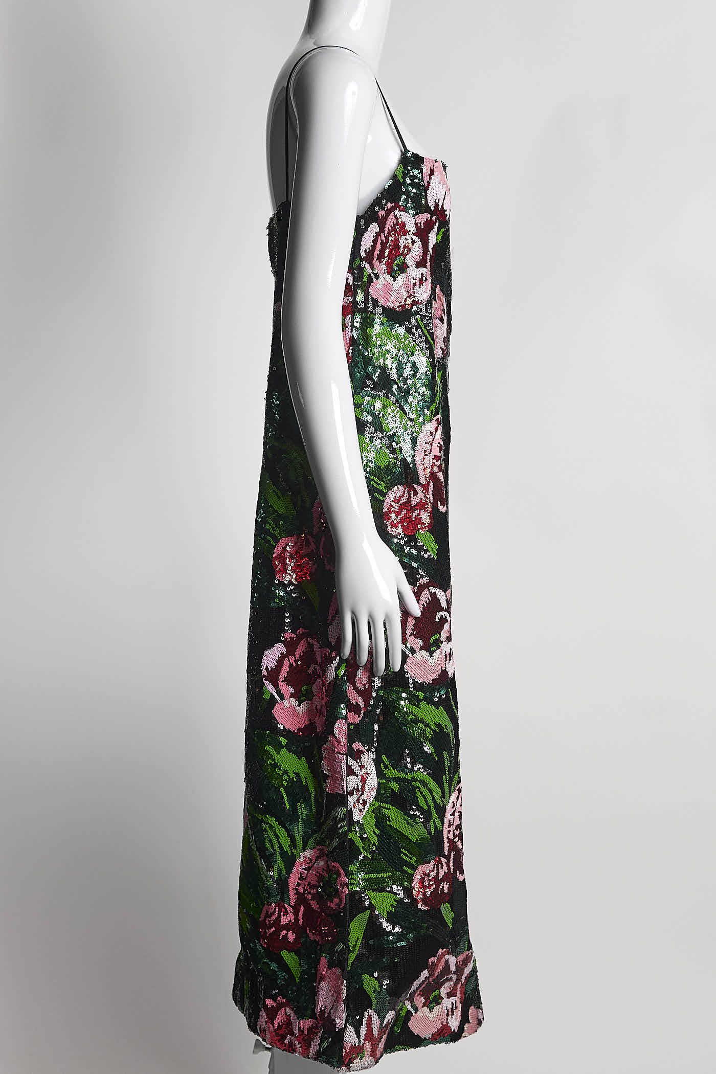 Richard Quinn Sequin Floral Dress US 8