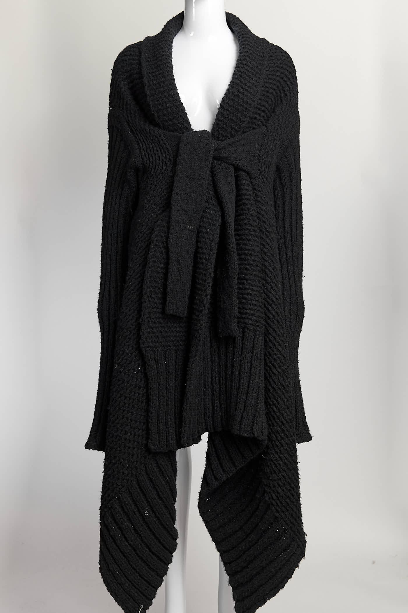 Rick Owen Black Knit Cardigan M