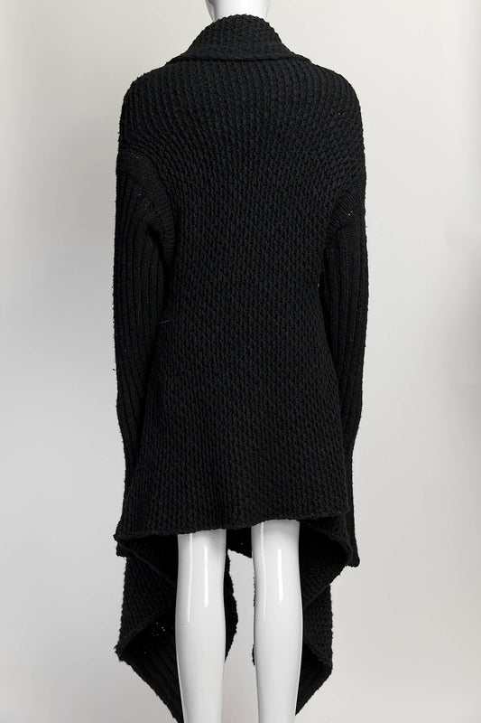 Rick Owen Black Knit Cardigan M