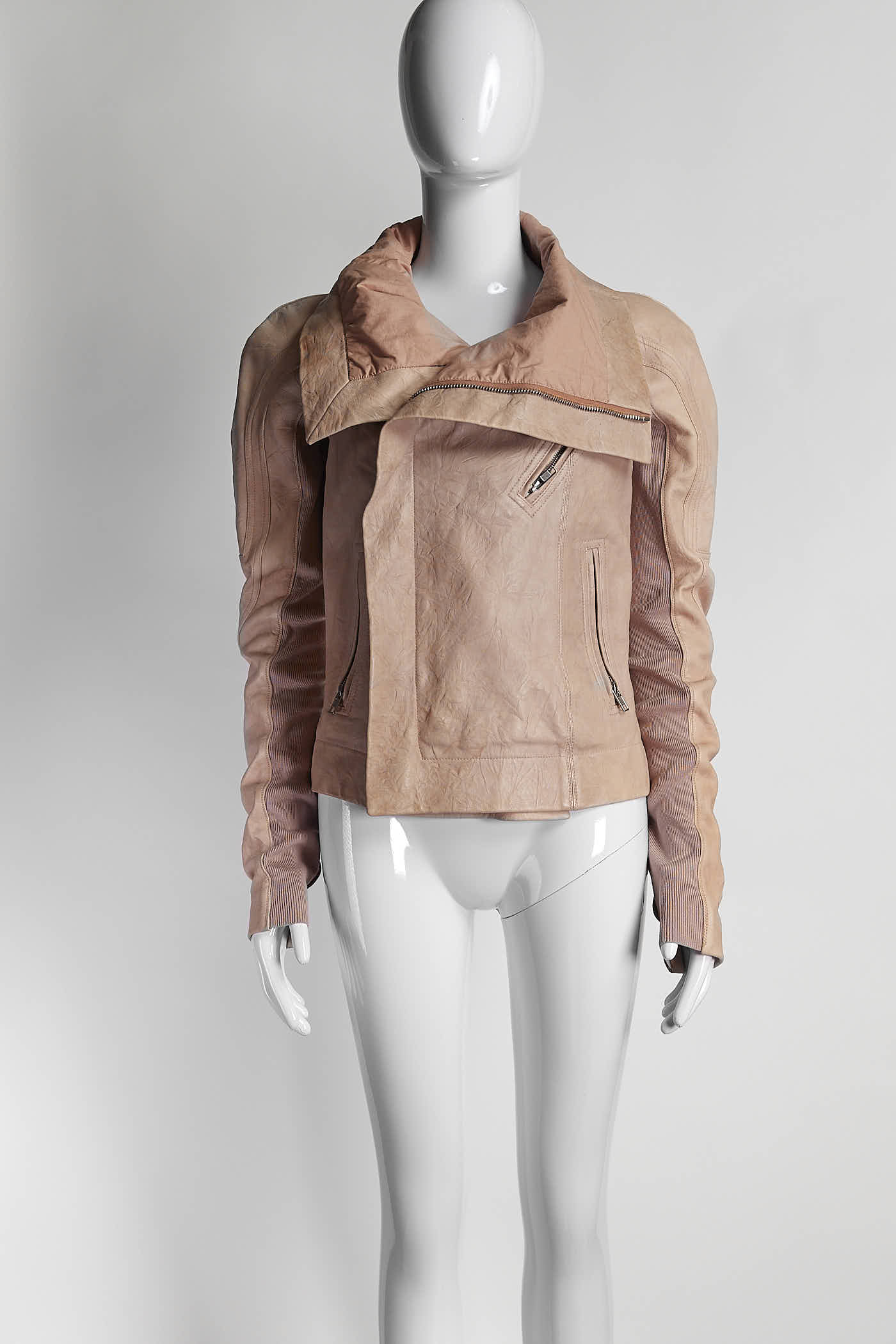 Rick Owen Pink Leather Jacket 44