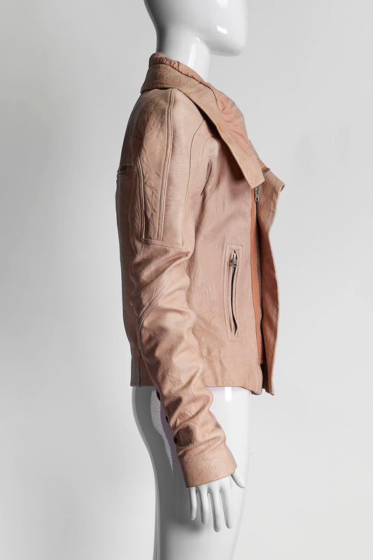 Rick Owen Pink Leather Jacket 44