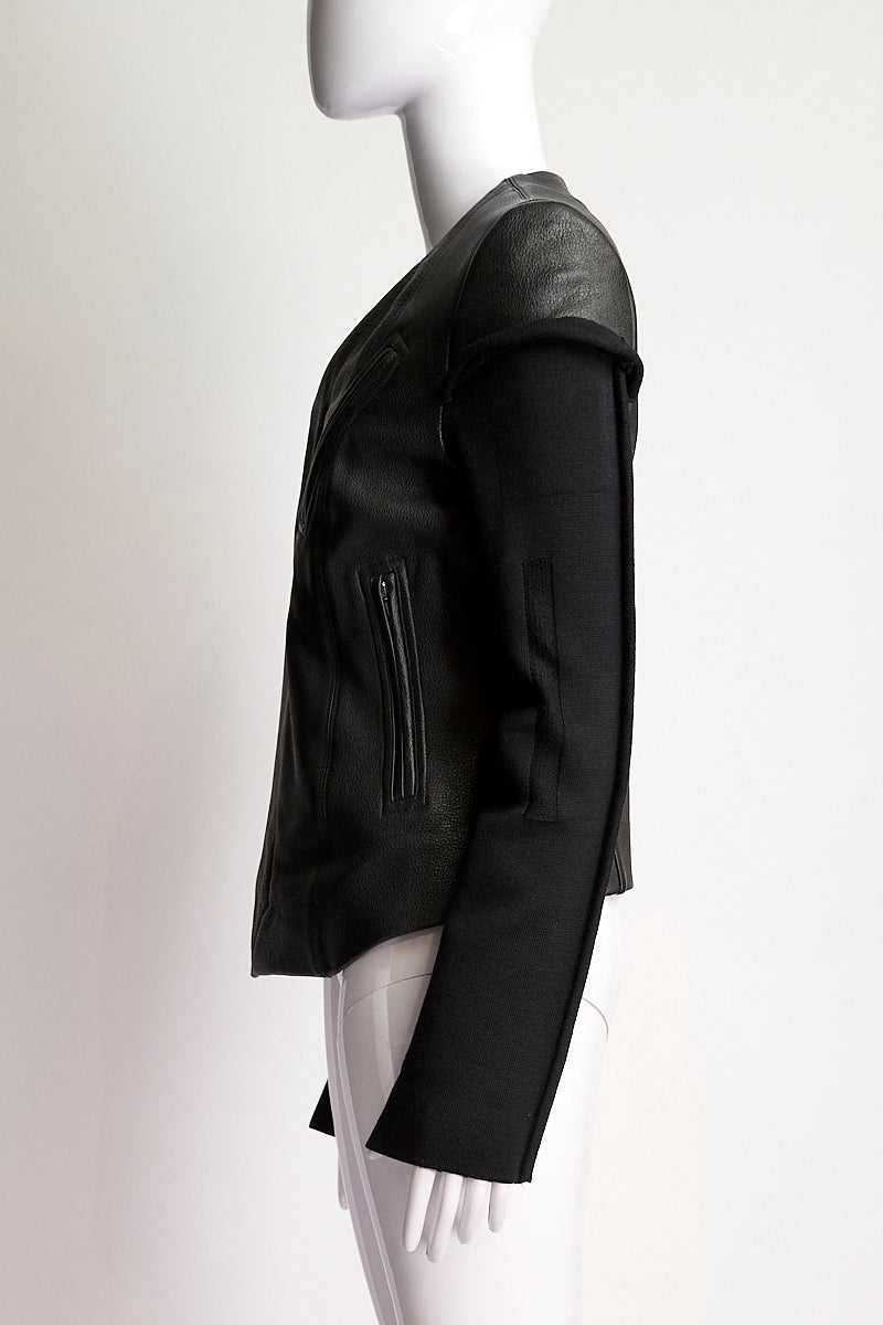 Rick Owens Black Biker Jacket US8