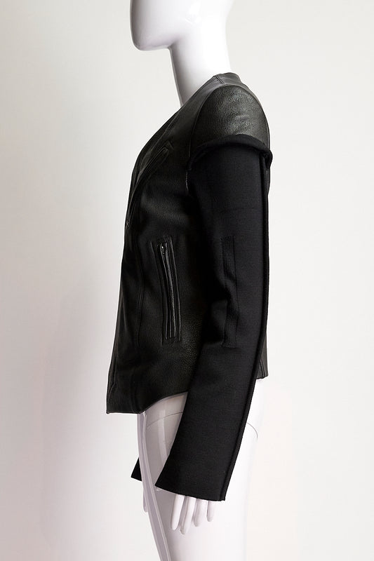 Rick Owens Black Biker Jacket US8