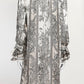 Roberto Cavalli Chiffon White/Grey Tone Paisley Print Shirt Dress 38