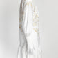 Roberto Cavalli White Brasso Feather Print Shirt Dress 38