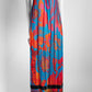 Roberto Cavalli blue/Orange Silk maxi Dress 42