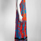 Roberto Cavalli blue/Orange Silk maxi Dress 42