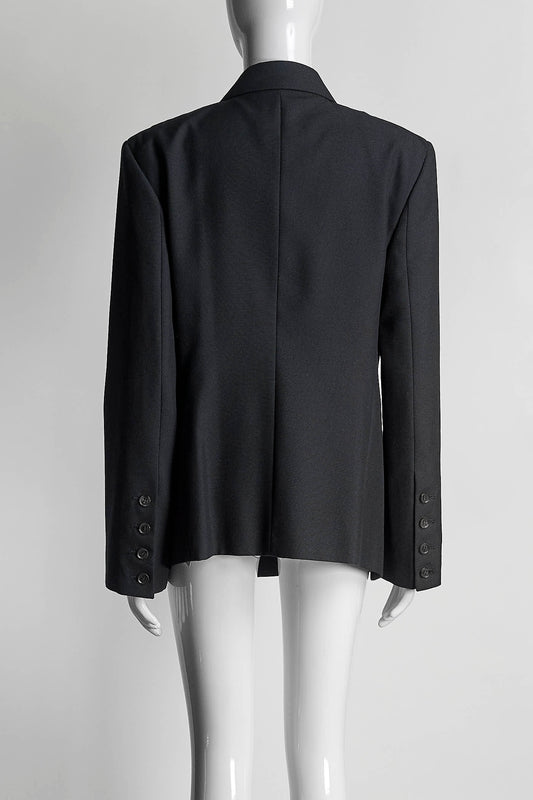 Rokh Black Distorted Blazer 8