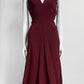 Roksada Burgundy Sleeveless Dress with Buttons Detail 8