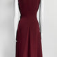 Roksada Burgundy Sleeveless Dress with Buttons Detail 8