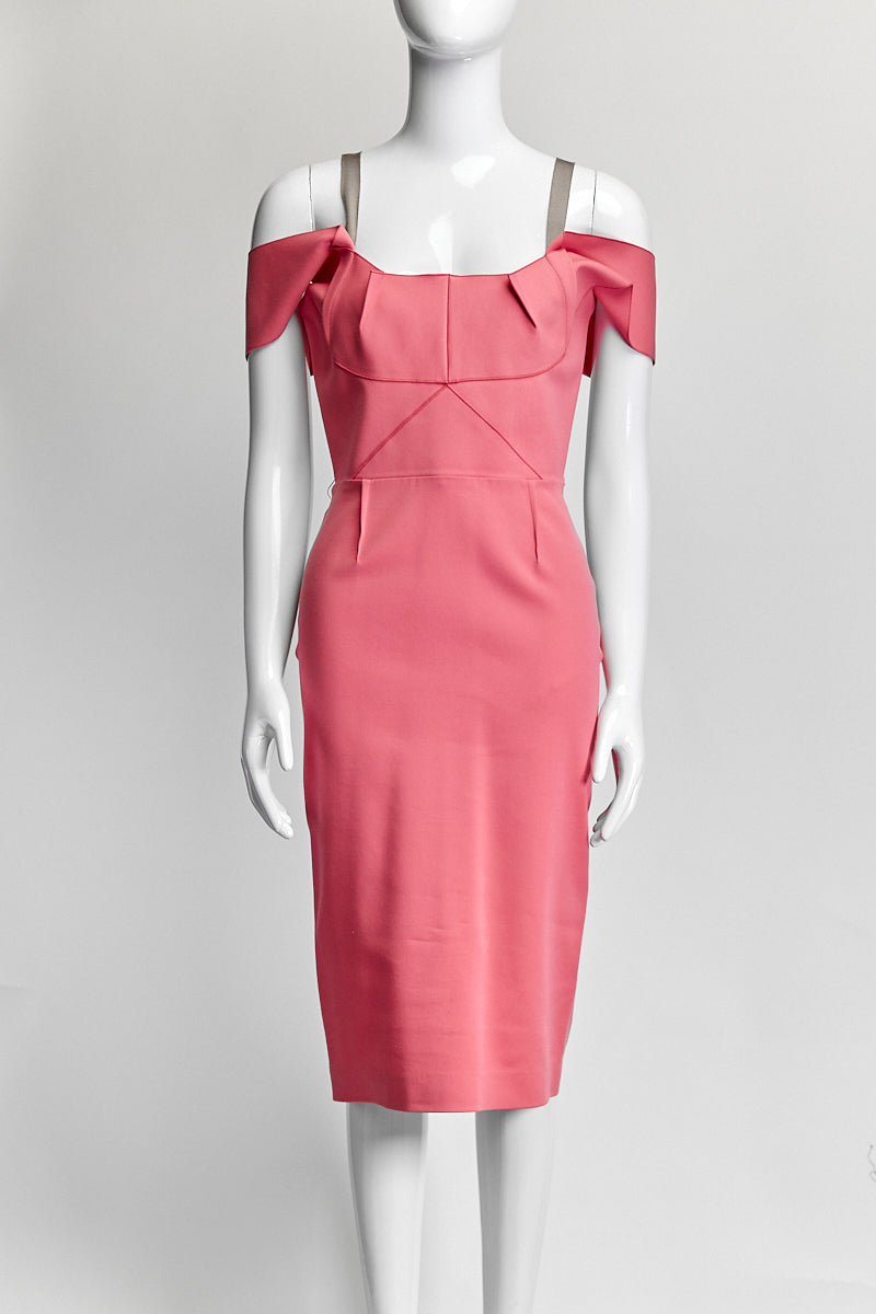 Roland Mouret Limited Edition Pink Dress IT 42