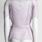 Roland Mouret Pink Textured Sheer Blouse with Belt