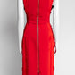 Roland Mouret Red Criss-cross Bodice and Textured Fringe Detail Dress 8