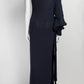 Rosetta Getty Navy Knit One Shoulder Dress M