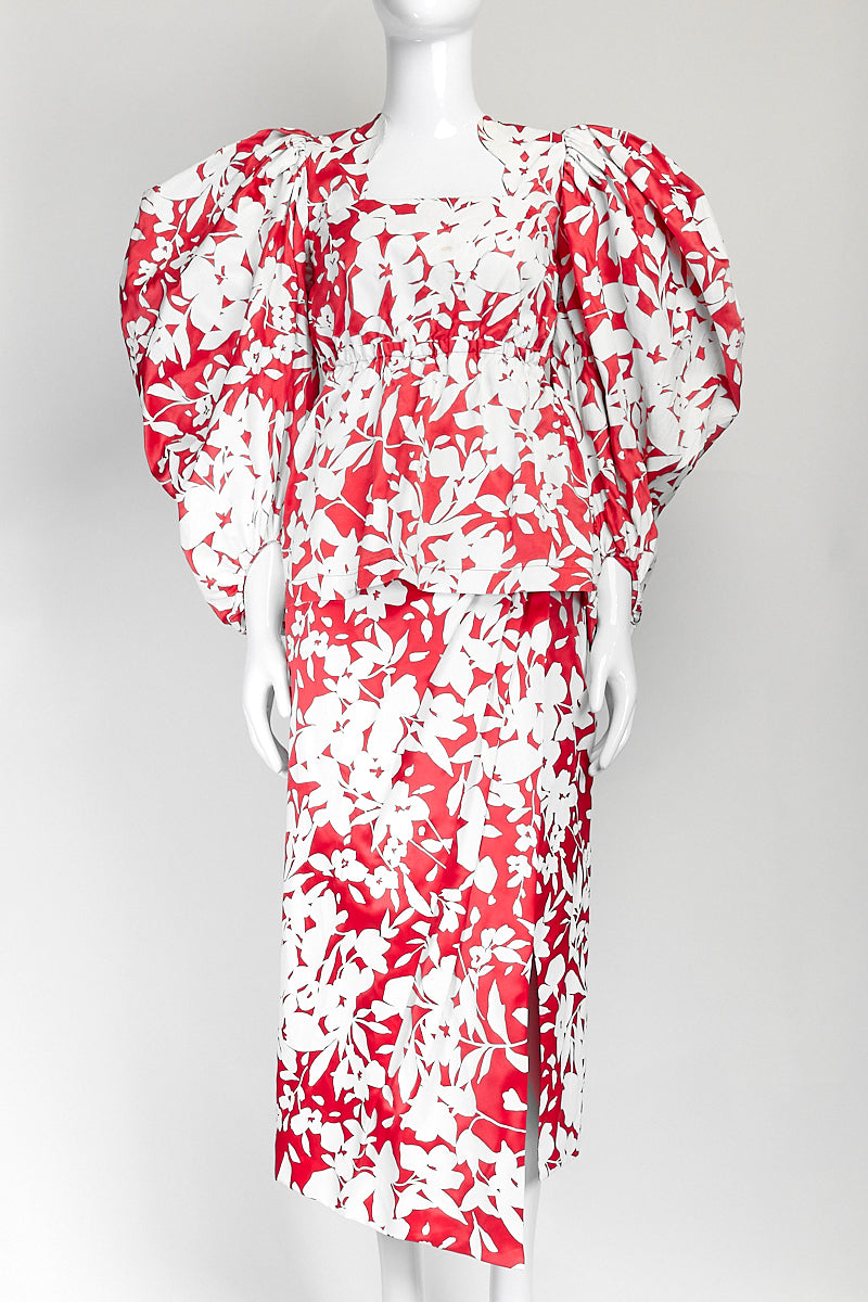 Rosie Assoulin Draped Floral-Print Set US 0