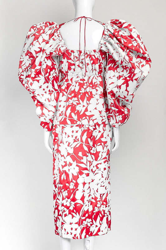 Rosie Assoulin Draped Floral-Print Set US 0