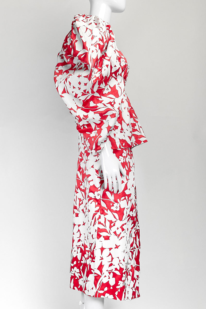 Rosie Assoulin Draped Floral-Print Set US 0