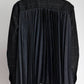 Sacai Black Plaid Shirt with Pleated Back Panel 2