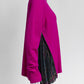 Sacai Pink Turtleneck with Pleated Sweater