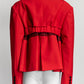 Sacai Red Blazer with Striped Detail 2
