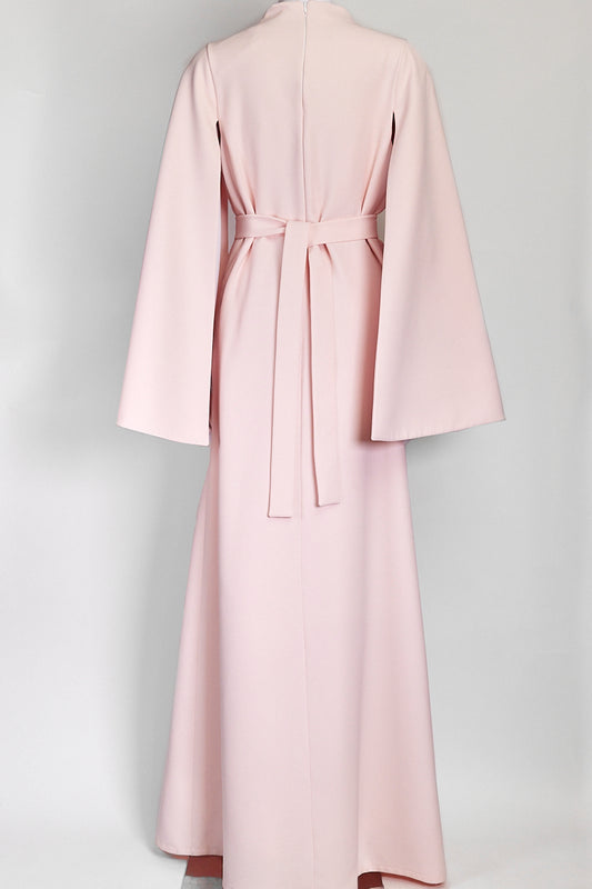 Safiyaa Cosette Cape Detail Pink Gown US 6