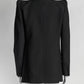 Saint Laurent Black Blazer with Shoulder Pad 40