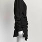 Saint Laurent Black Draped Jersey Dress 38