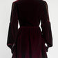Saint Laurent Burgundy Velvet Dress 40