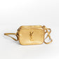 Saint Laurent Gold Leather Camera Crossbody Bag