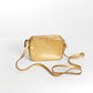 Saint Laurent Gold Leather Camera Crossbody Bag