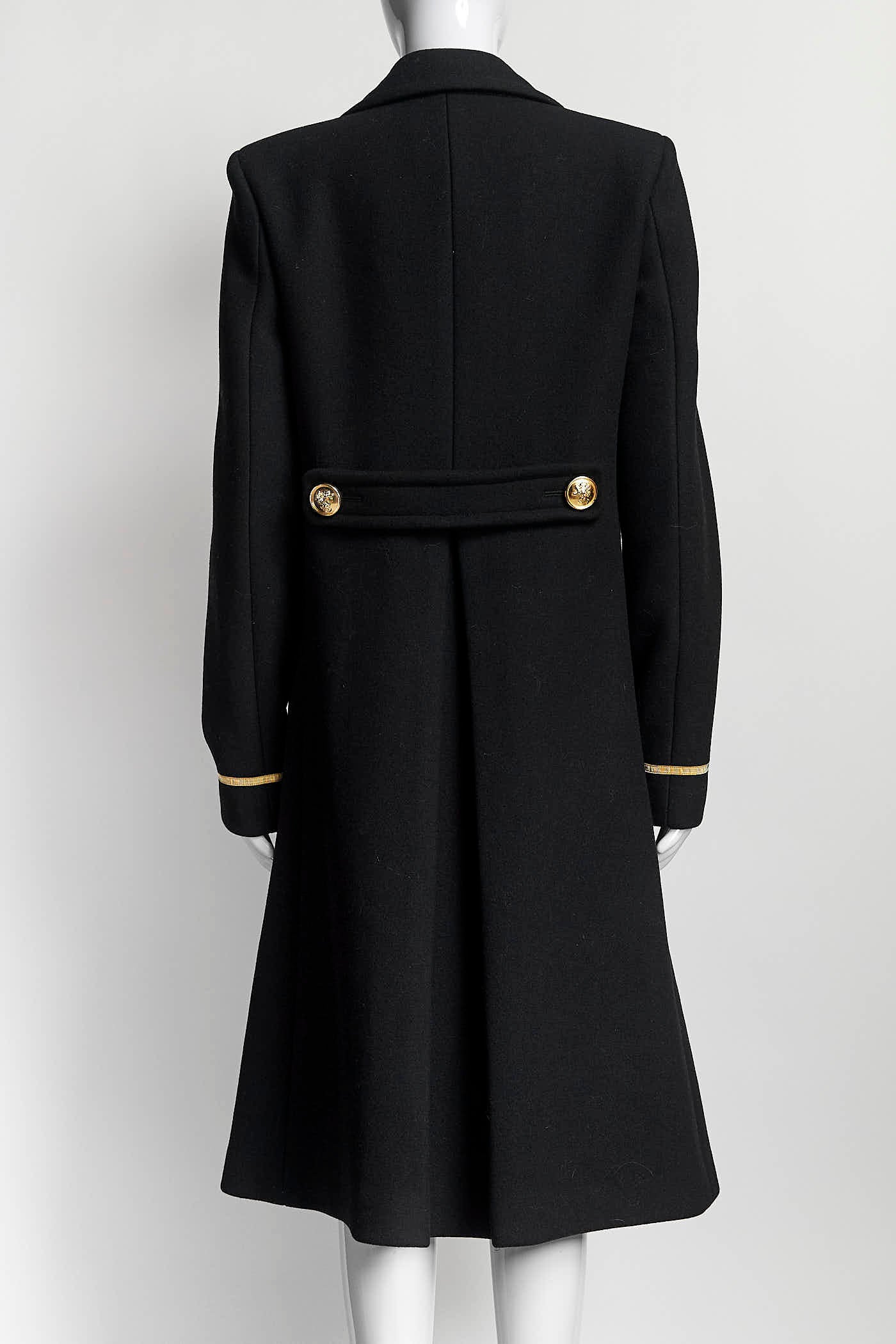 Saint Laurent Paris Double-Breasted Wool Coat 44