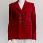 Saint Laurent Red Velvet Blazer 40