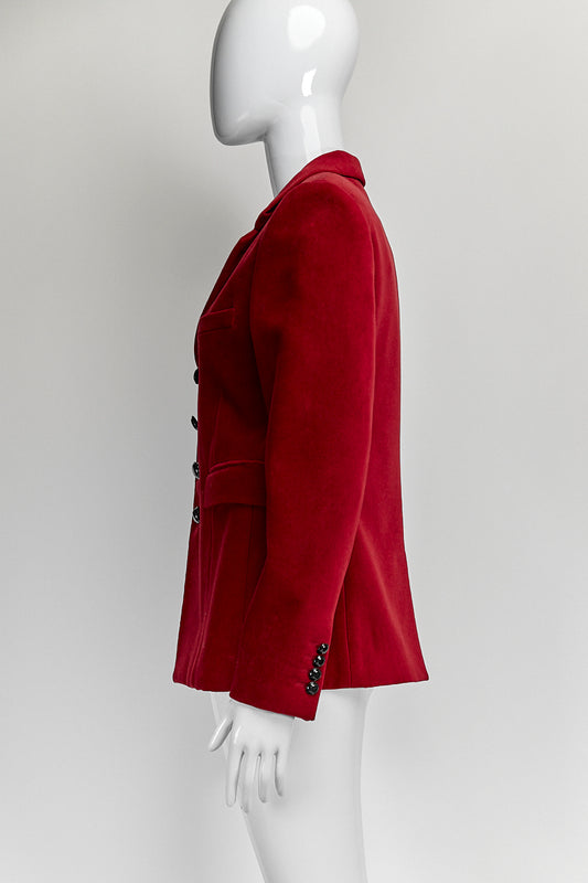 Saint Laurent Red Velvet Blazer 40