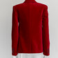 Saint Laurent Red Velvet Blazer 40