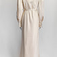 Self-Portrait Cream Satin Embellished Bib Maxi Dress US 6