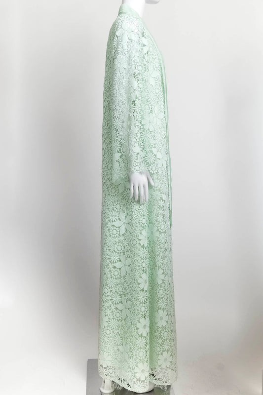 Self-Portrait Green Embellished Longsleeve Dress 2