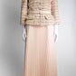Self-Portrait Pink Tweed Sequin Blazer with Pink Pleated Skirt 4