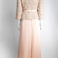 Self-Portrait Pink Tweed Sequin Blazer with Pink Pleated Skirt 4