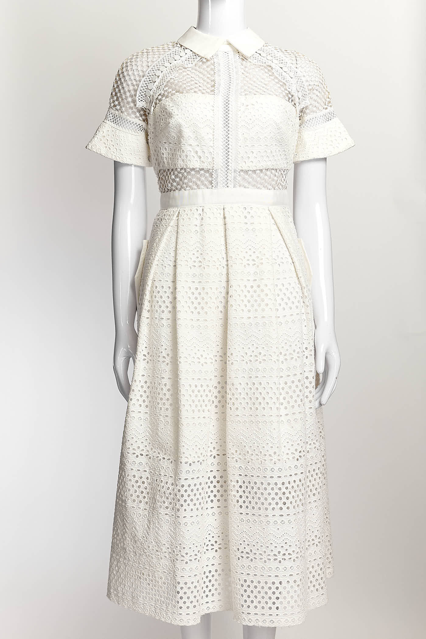 Self-Portrait White Lace Dress US4