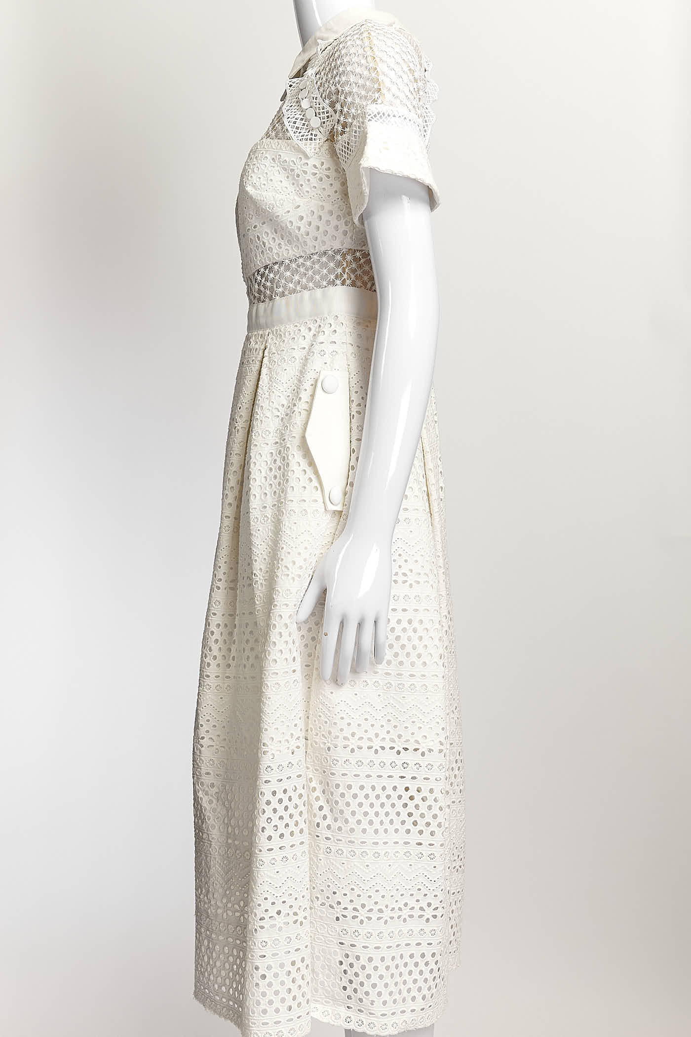 Self-Portrait White Lace Dress US4