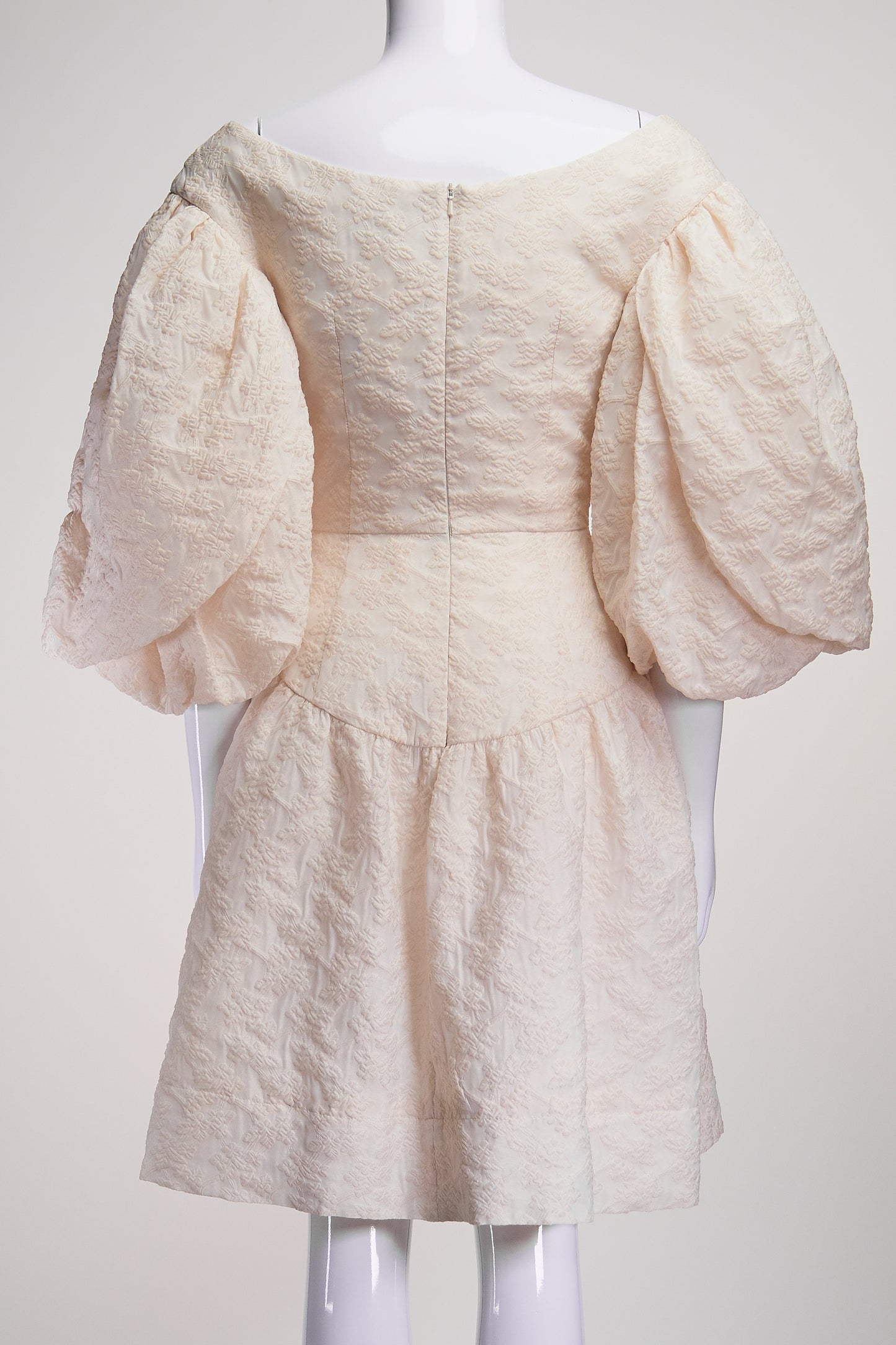 Simone Rocha Cream Layered Puff Sleeve Dress UK6