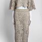 Smythe Beige Lace Top/Pencil Skirt Set 4