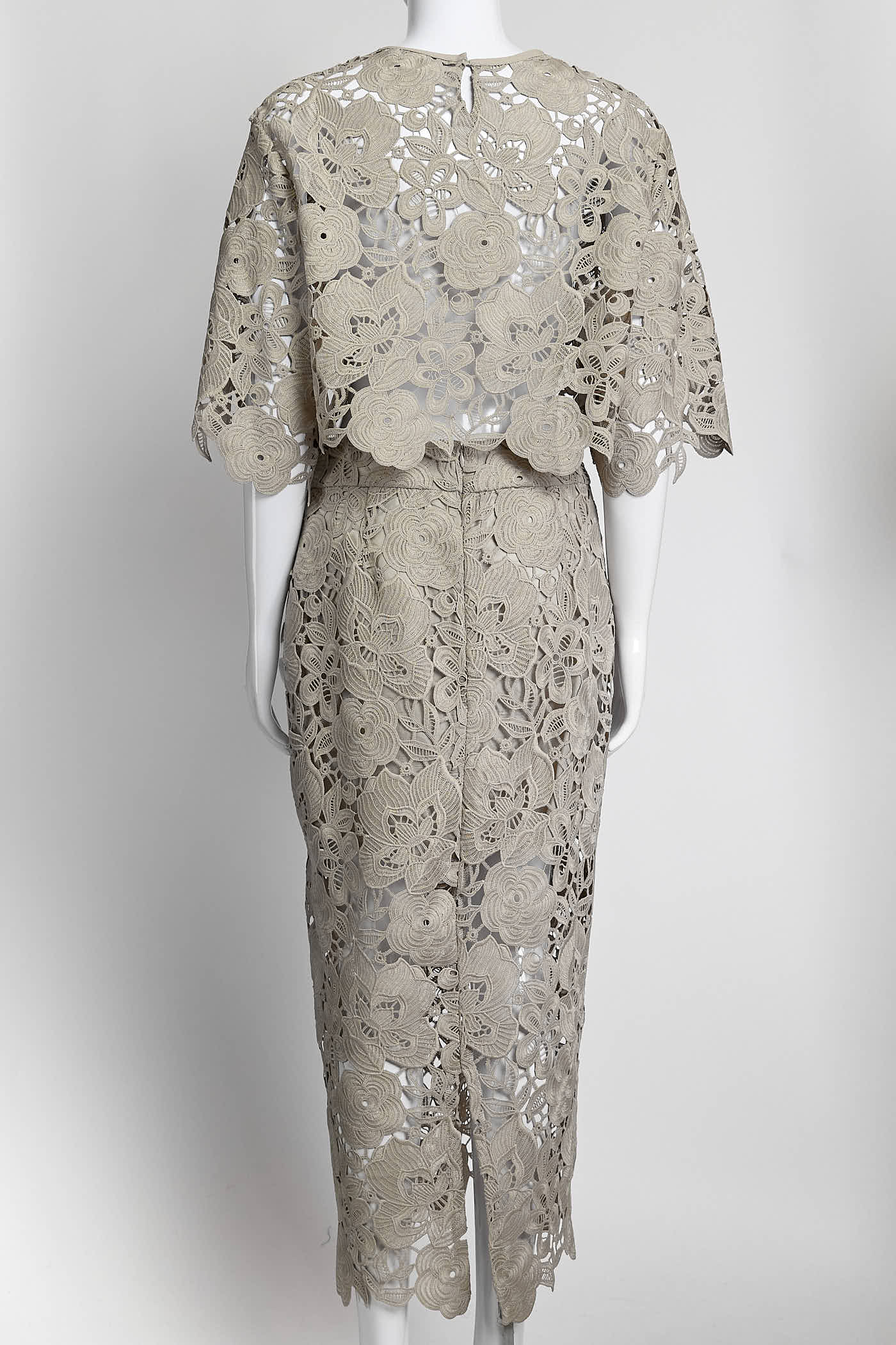 Smythe Beige Lace Top/Pencil Skirt Set 4