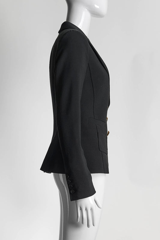 Smythe Black Blazer with Gold Button 4
