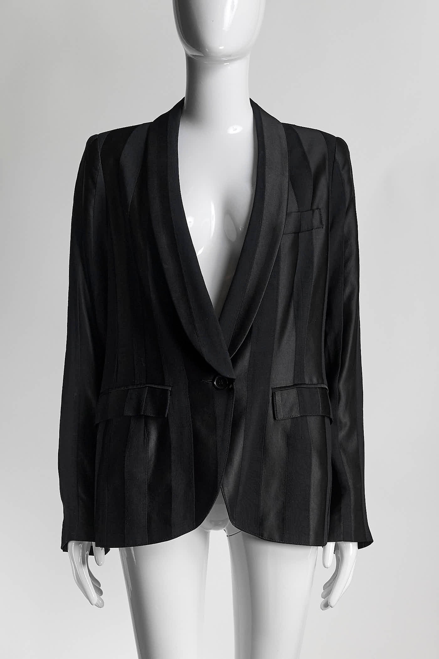 Smythe Black Shadow Stripe Blazer 6