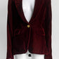 Smythe Burgundy Velvet Blazer 12