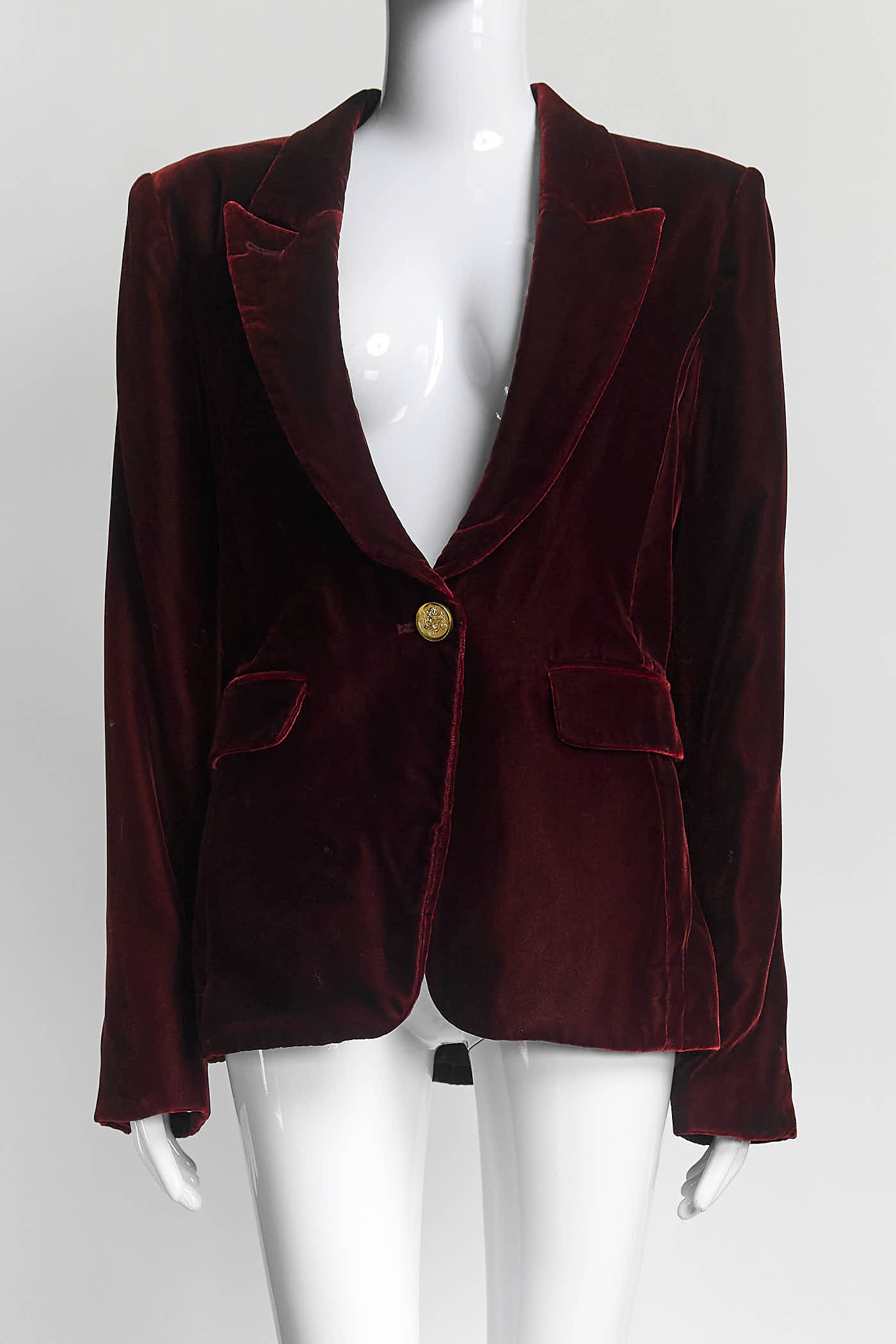Smythe Burgundy Velvet Blazer 12