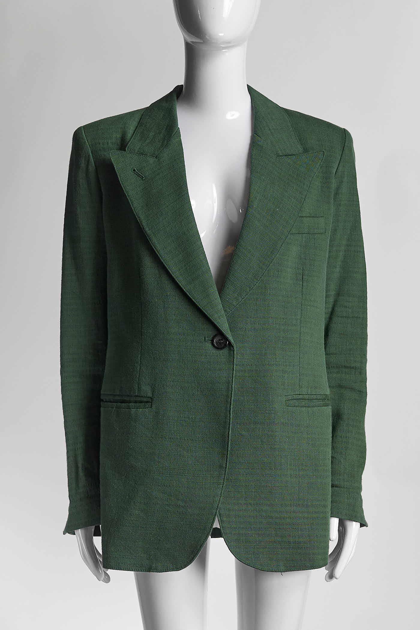 Smythe Dark Green Linen Blazer S